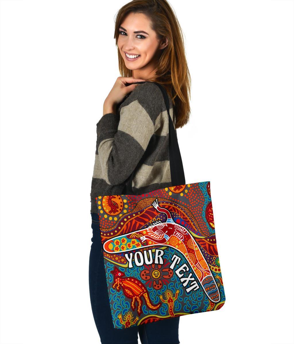 aboriginal-personalised-tote-bags-indigenous-boomerang
