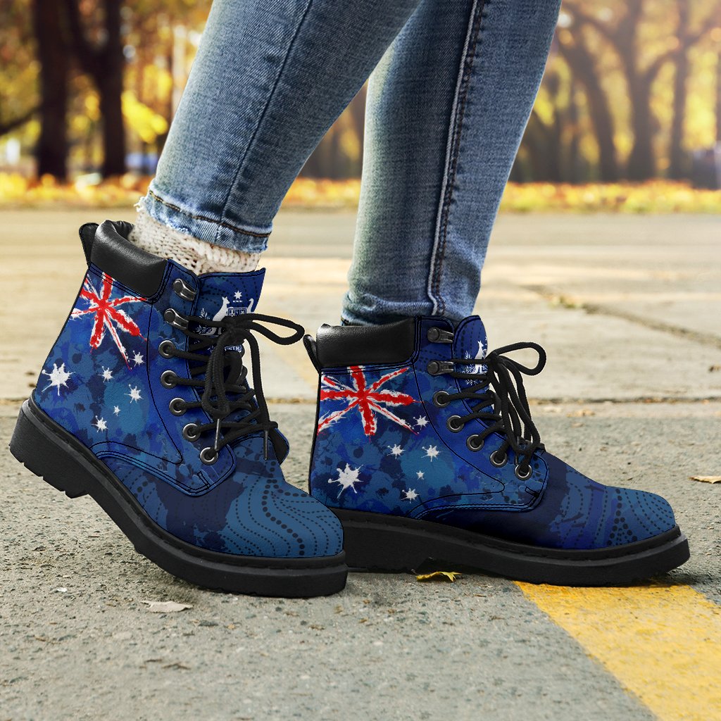 boots-aus-flag-boots-brush-color-aussie-coat-of-arms-unisex