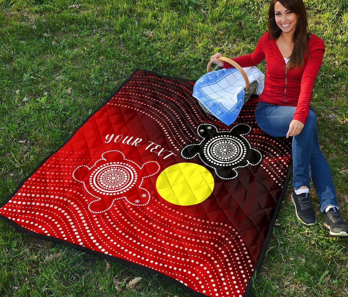 custom-aboriginal-premium-quilt-indigenous-circle-dot-painting-style