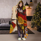custom-aboriginal-hooded-blanket-kangaroo-and-lizard-dot-painting-art