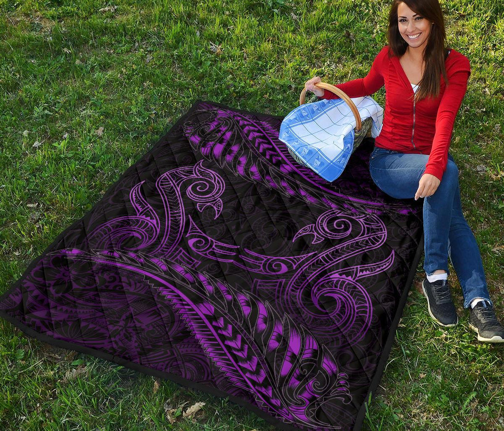 aotearoa-premium-quilt-purple-maori-manaia-with-silver-fern