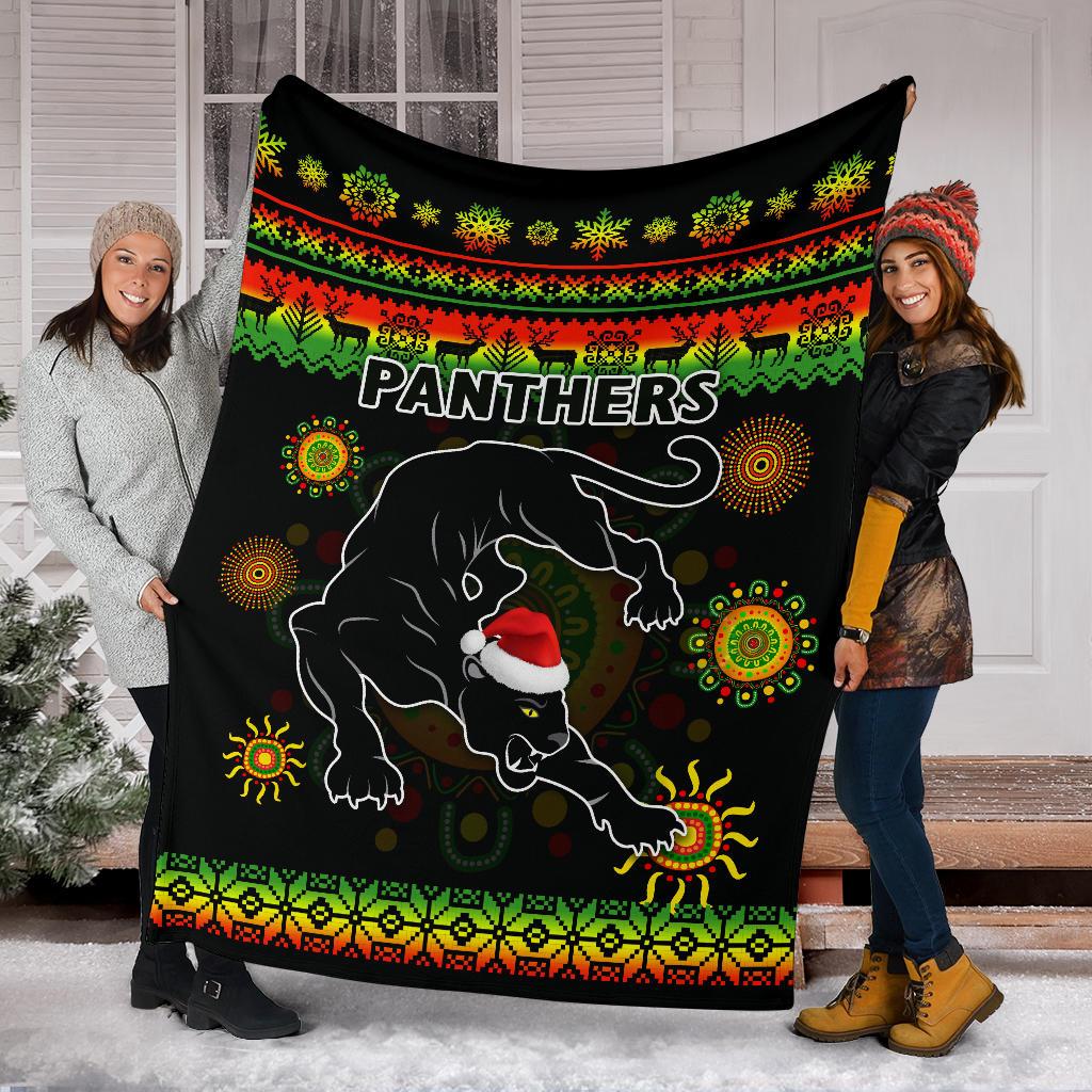 penrith-panthers-christmas-premium-blanket-indigenous
