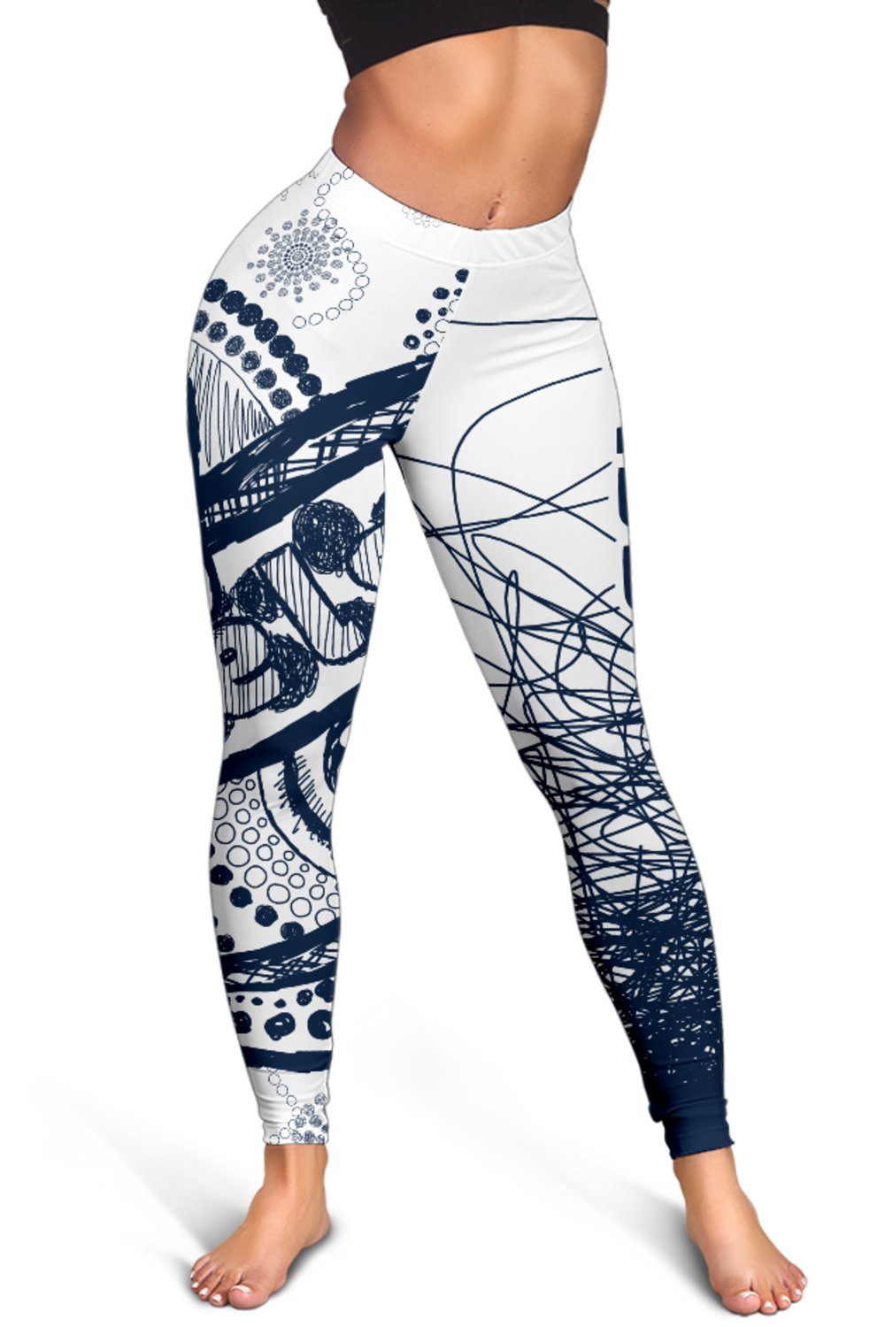 eels-rugby-womens-leggings-line-art-special-version-2