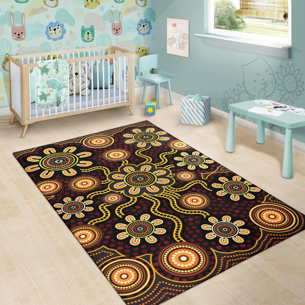 area-rug-aboriginal-flower-dot-painting