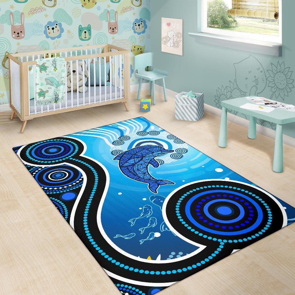 aussie-aboriginal-area-rug-dolphin-and-aboriginal-dot-patterns