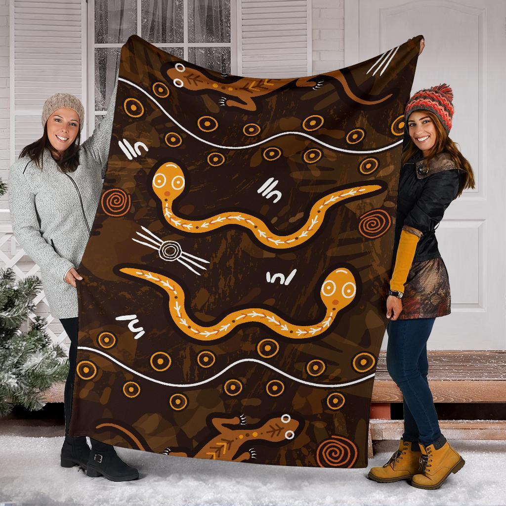 aboriginal-premium-blanket-indigenous-snake-hand-brown-color