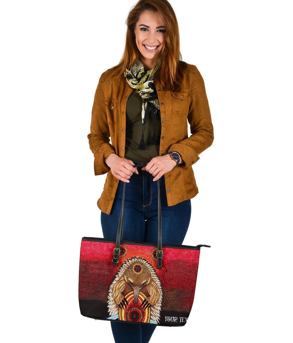custom-large-leather-tote-bag-australian-echidna