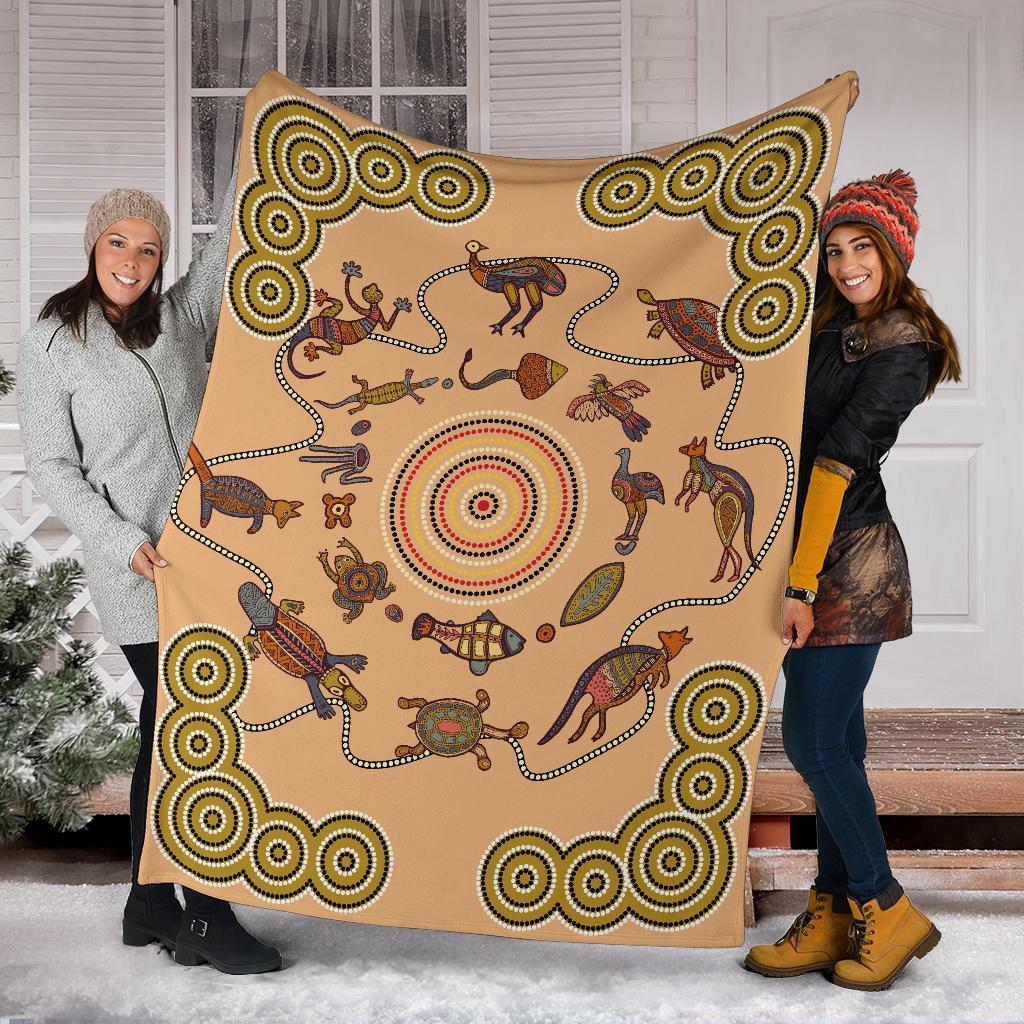 premium-blanket-aboriginal-dot-painting-blanket-australian-animals