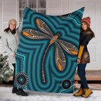 premium-blanket-indigenous-dragonfly