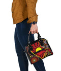 Shoulder Handbag - Australia Aboriginal Dots With Didgeridoo - Vibe Hoodie