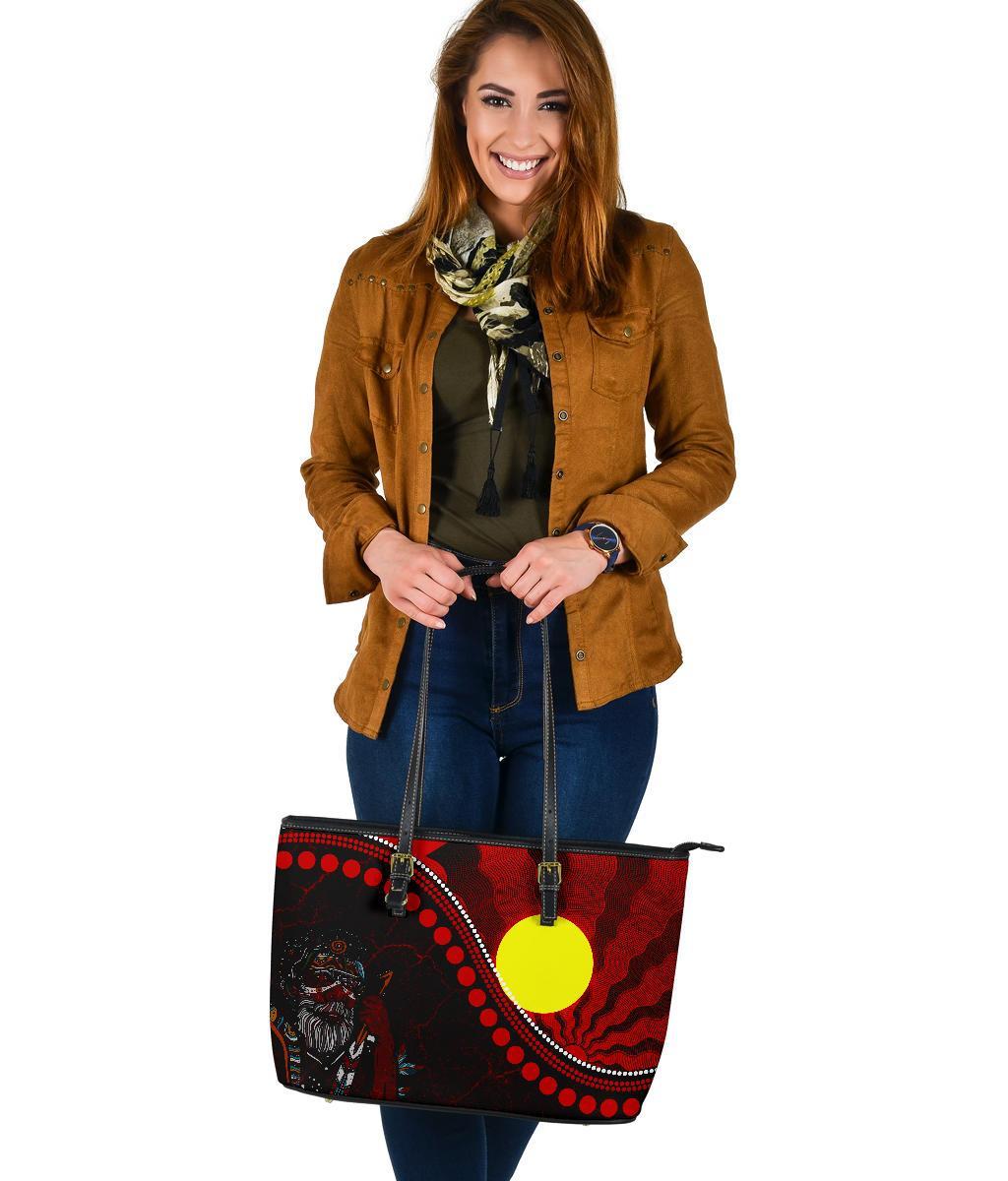 aboriginal-leather-tote-bag-indigenous-people-and-sun
