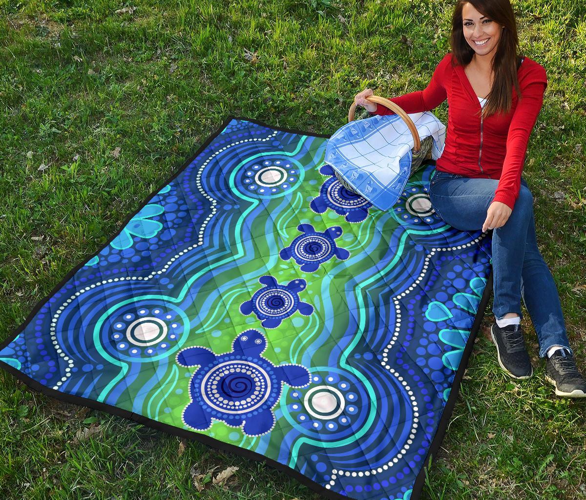 1staustrali-aboriginal-premium-quilt-aboriginal-turtle-family
