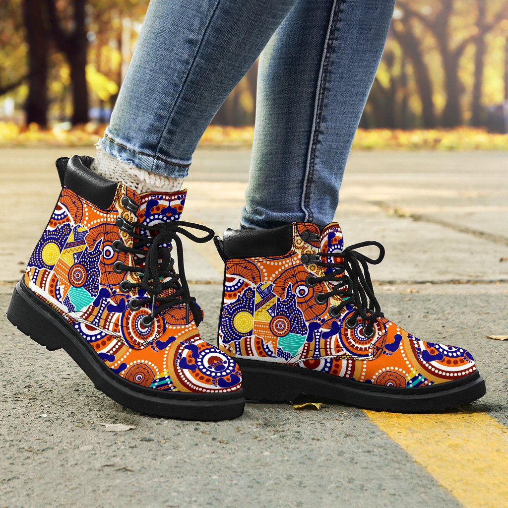 aboriginal-all-season-boots-australian-map-dot-painting