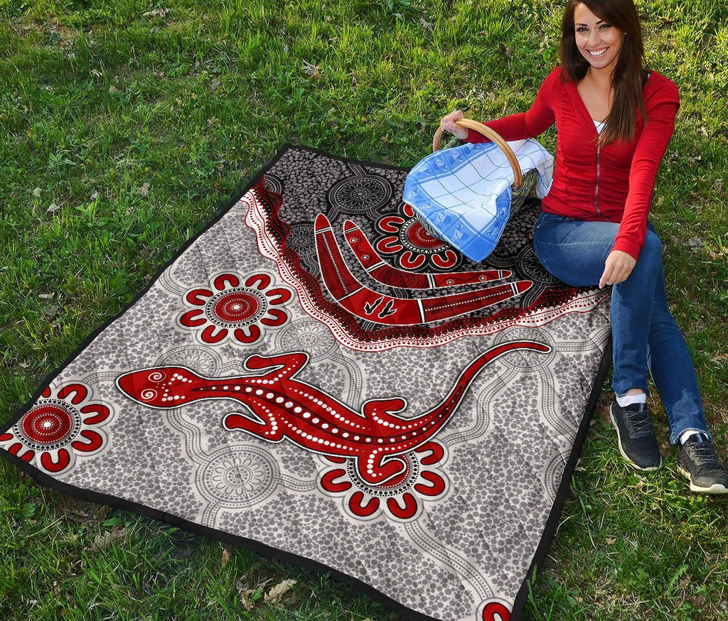 aboriginal-premium-quilt-indigenous-boomerang-and-lizard-art