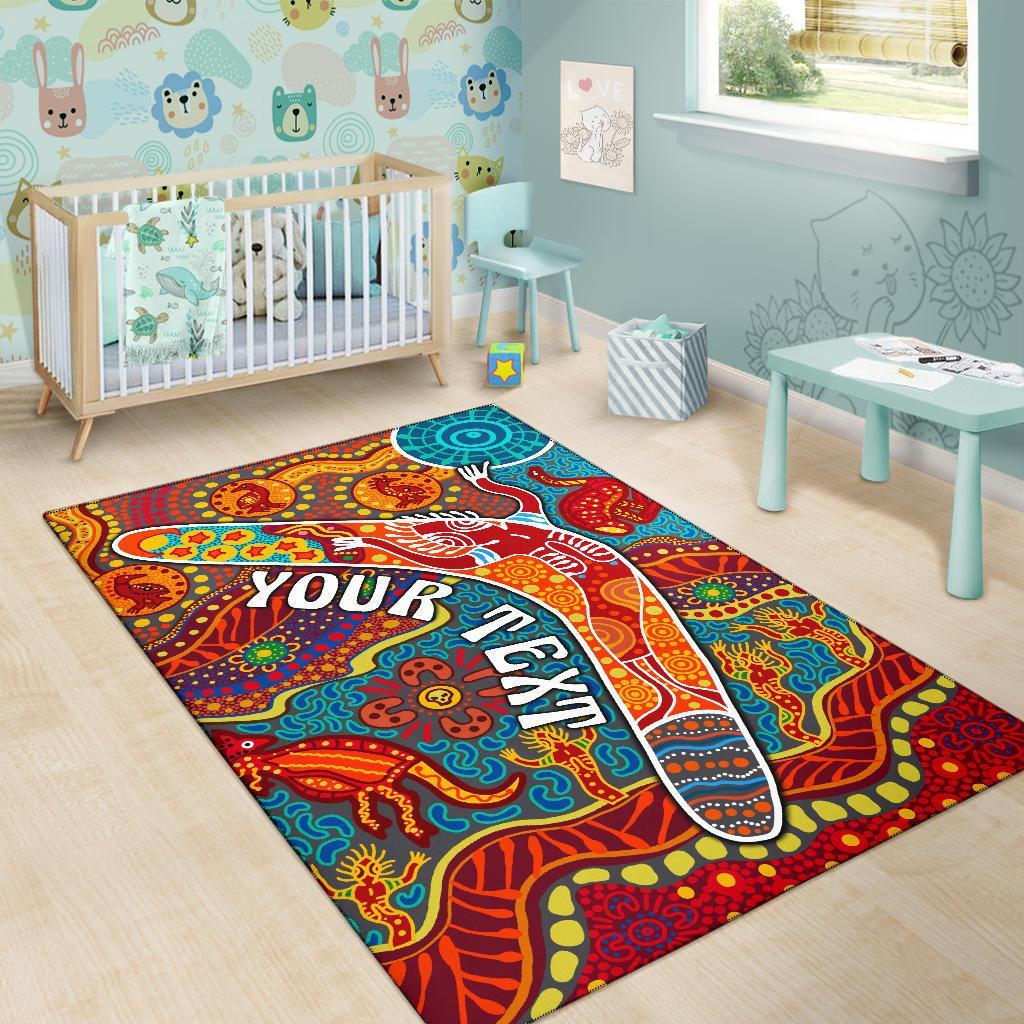 aboriginal-personalised-area-rug-indigenous-boomerang