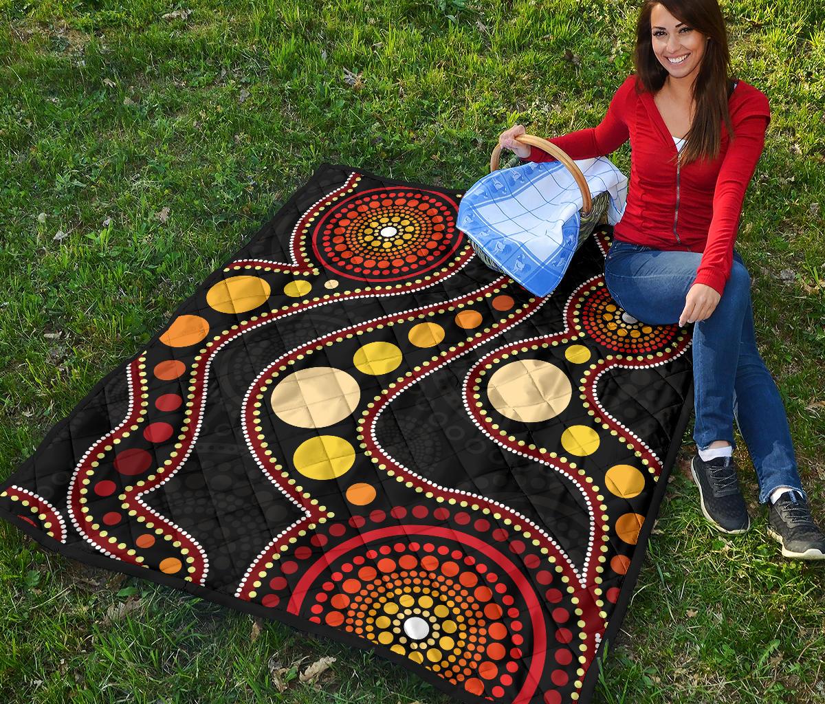 aboriginal-premium-quilt-australia-flower-aboriginal-art