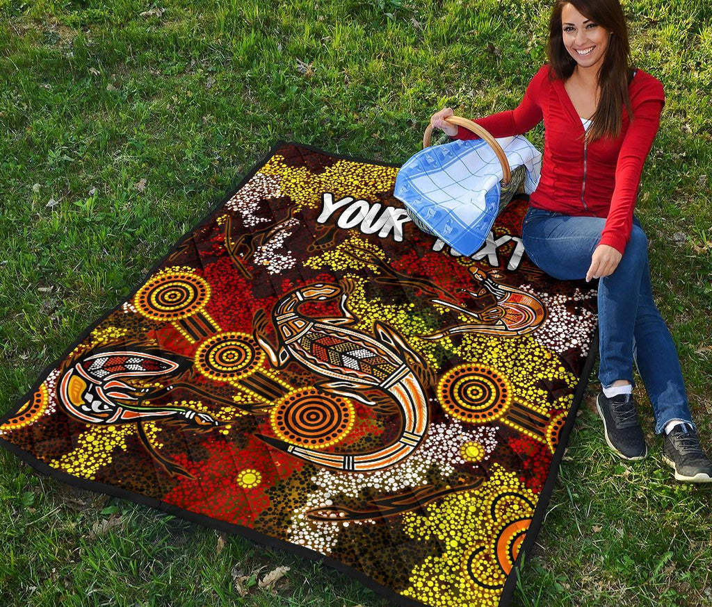 custom-aboriginal-premium-quilt-kangaroo-and-lizard-dot-painting-art