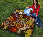 custom-aboriginal-premium-quilt-kangaroo-and-lizard-dot-painting-art