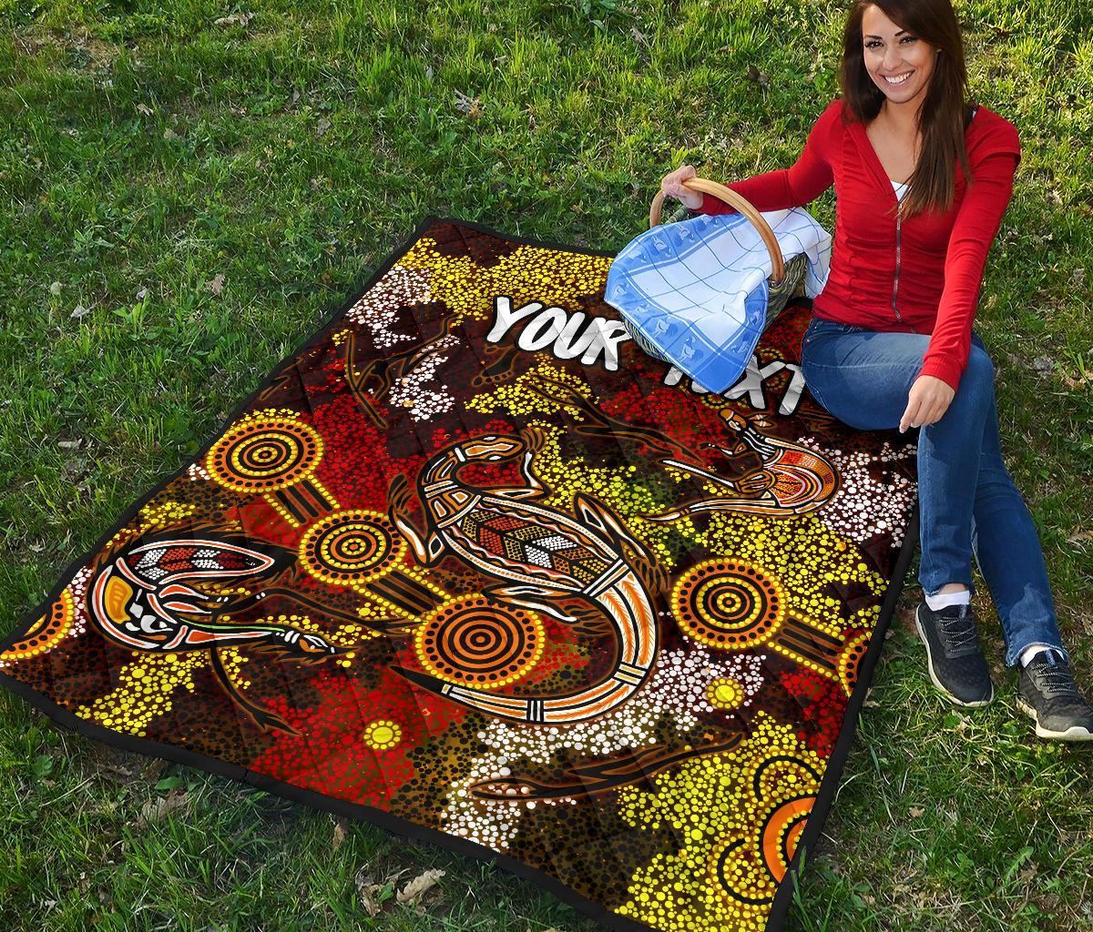custom-aboriginal-premium-quilt-kangaroo-and-lizard-dot-painting-art