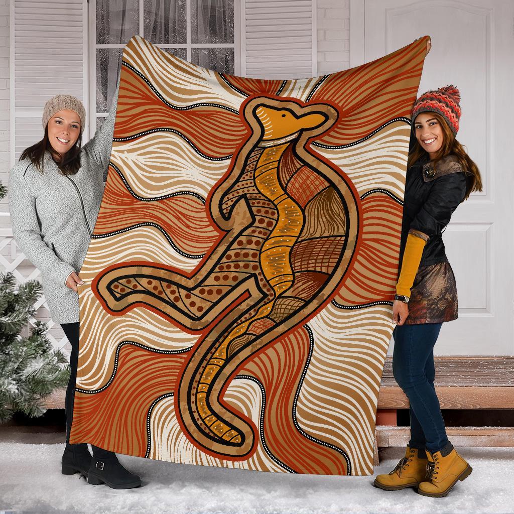 aboriginal-premium-blanket-indigenous-kangaroo-vintage-stye