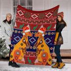 christmas-premium-blanket-mother-kangaroo-in-christmas