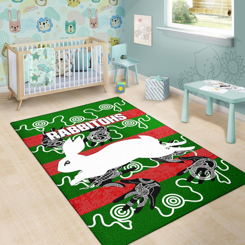 rabbitohs-area-rug-animals-aboriginal