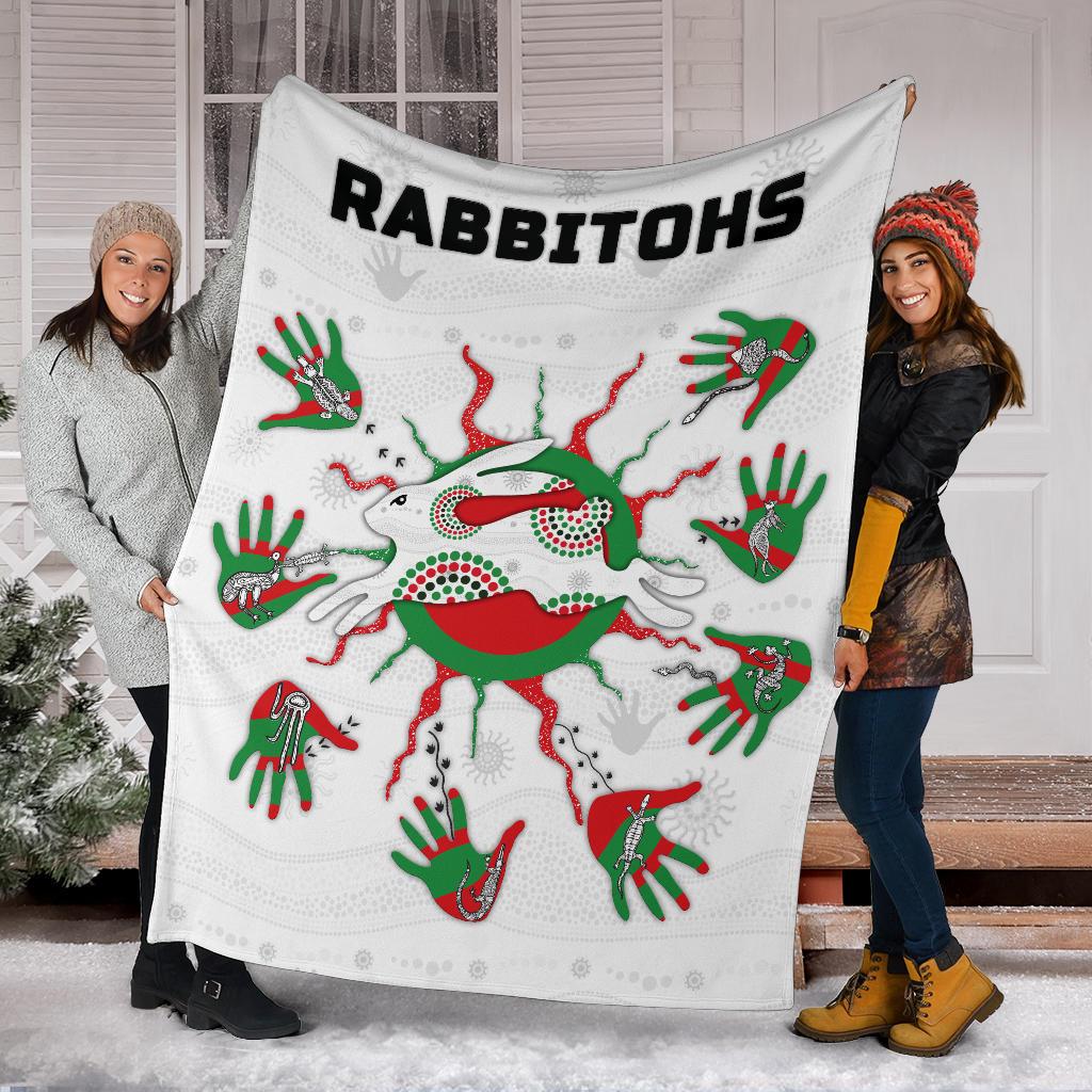 rabbitohs-indigenous-premium-blanket-animals-aboriginal