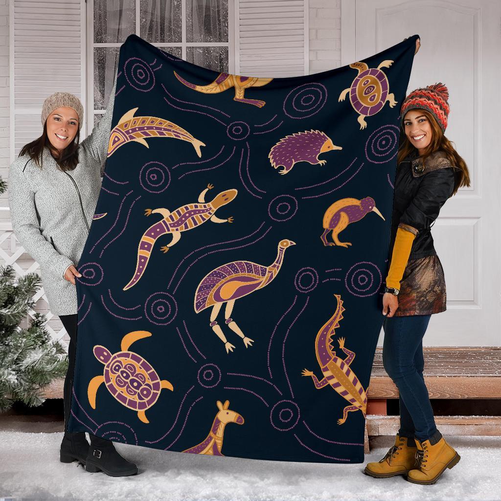 premium-blanket-indigenous-animals-patterns