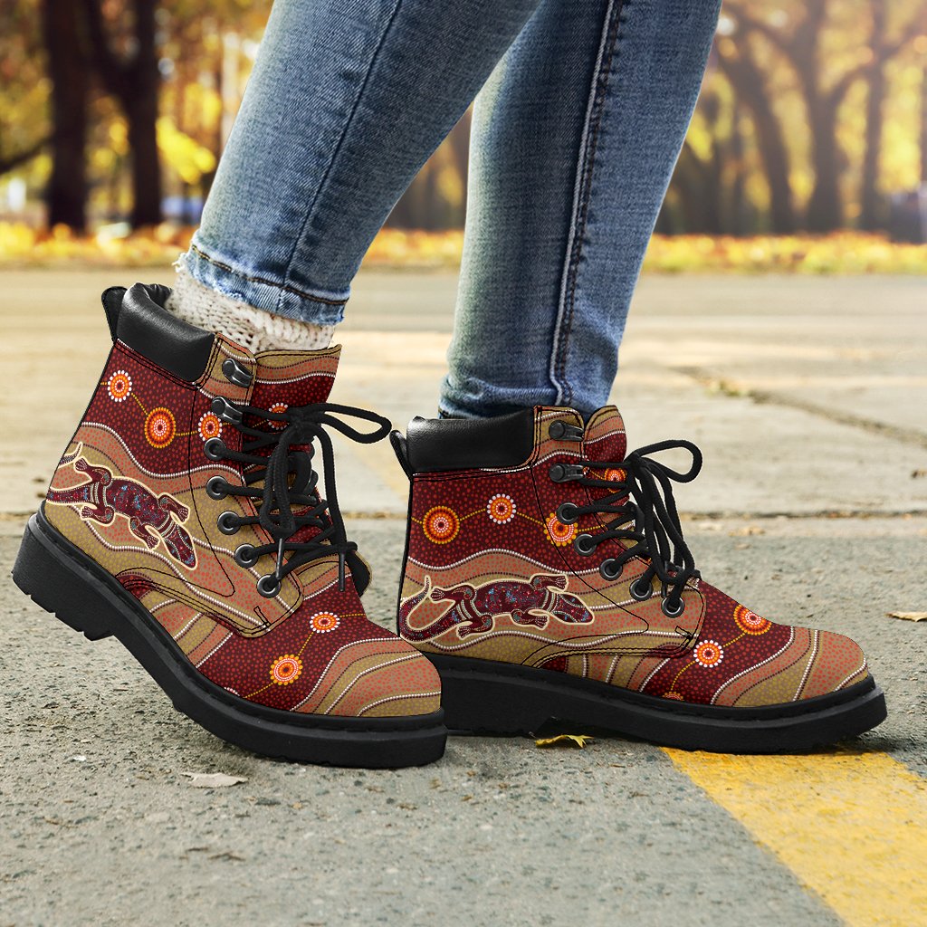 aboriginal-boots-lizard-patterns-circle-dot-painting-all-season