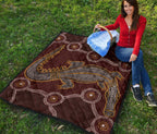 aboriginal-premium-quilt-indigenous-crocodile-brown-color