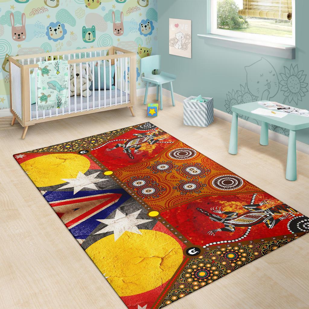 area-rug-aboriginal-dot-painting-flags-crocodile