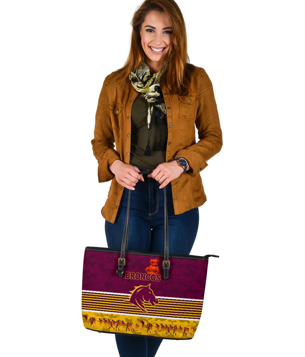 brisbane-broncos-large-leather-tote-anzac-day-simple-style-maroon