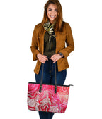 aboriginal-leather-tote-bag-sea-turtle-with-indigenous-patterns-pink