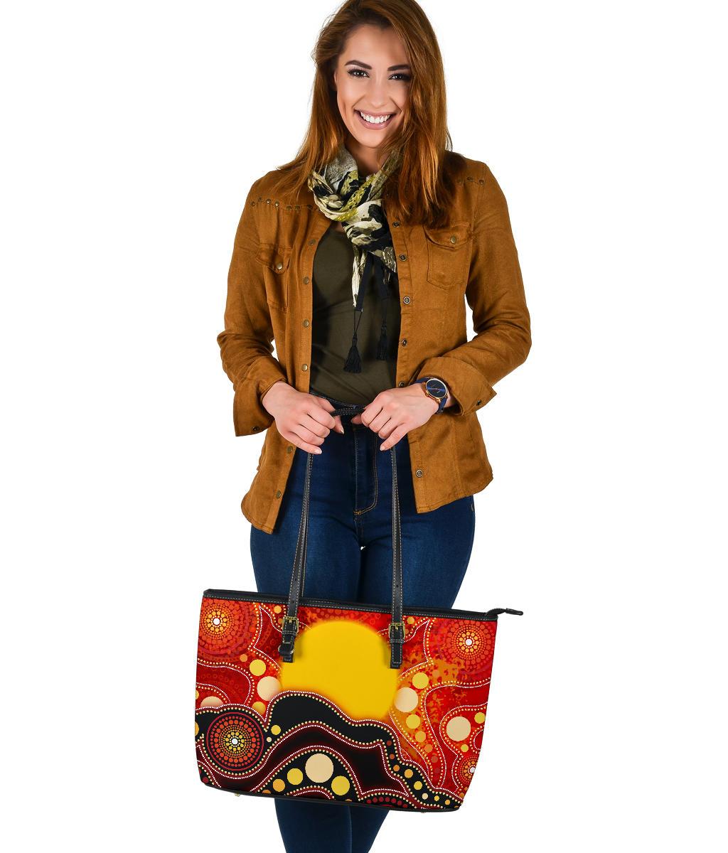 aboriginal-leather-tote-bag-aboriginal-lives-matter-flag-dot-painting-art