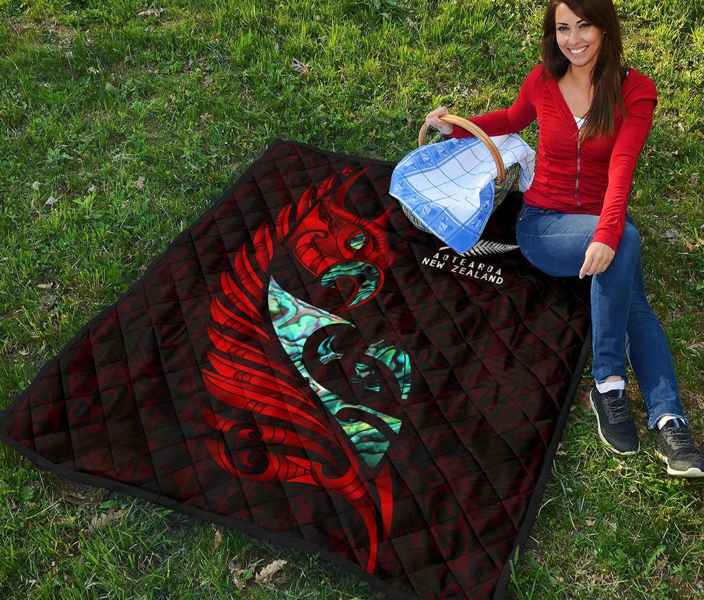 new-zealand-premium-quilt-manaia-paua-fern-wing-red