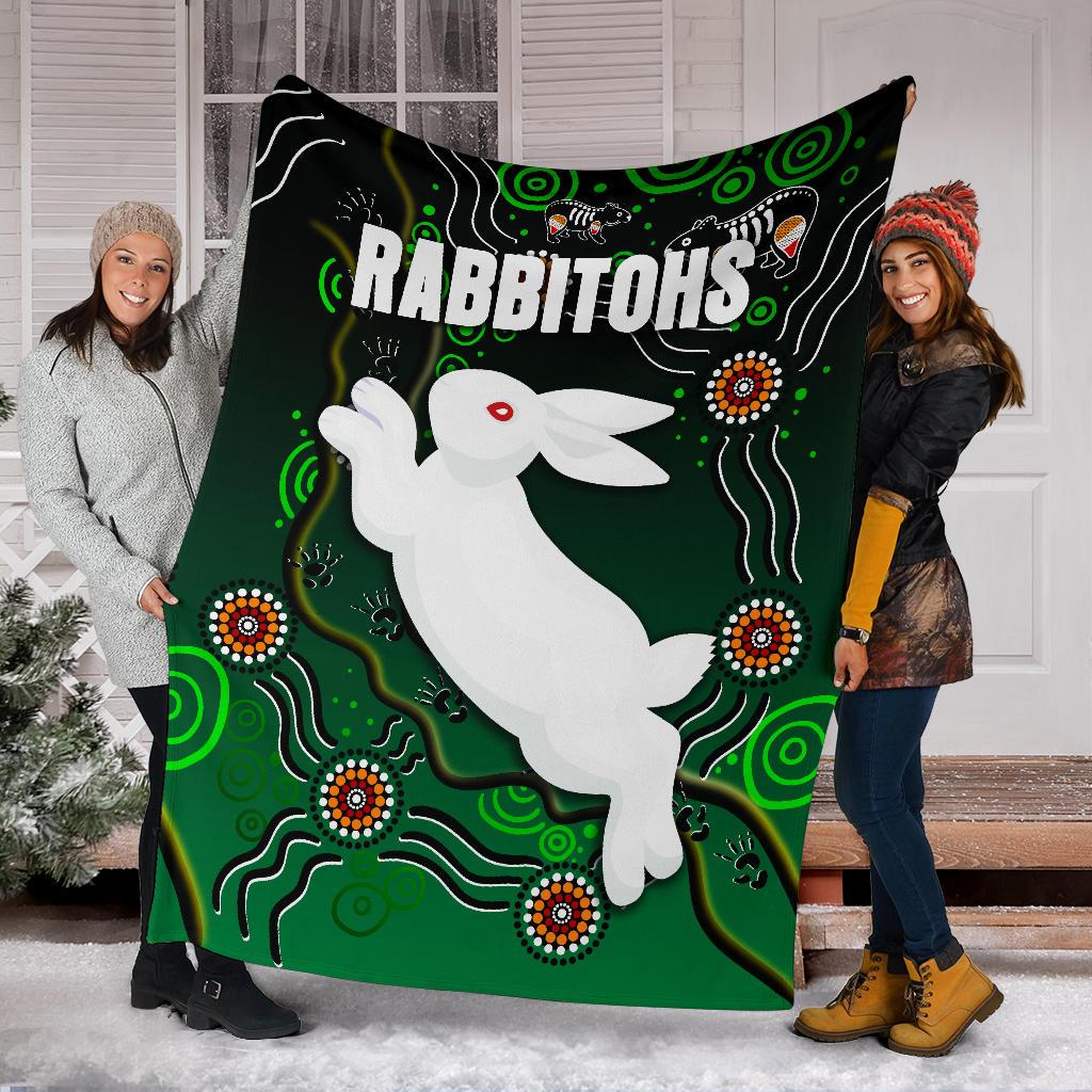 rabbitohs-premium-blanket-simple-indigenous