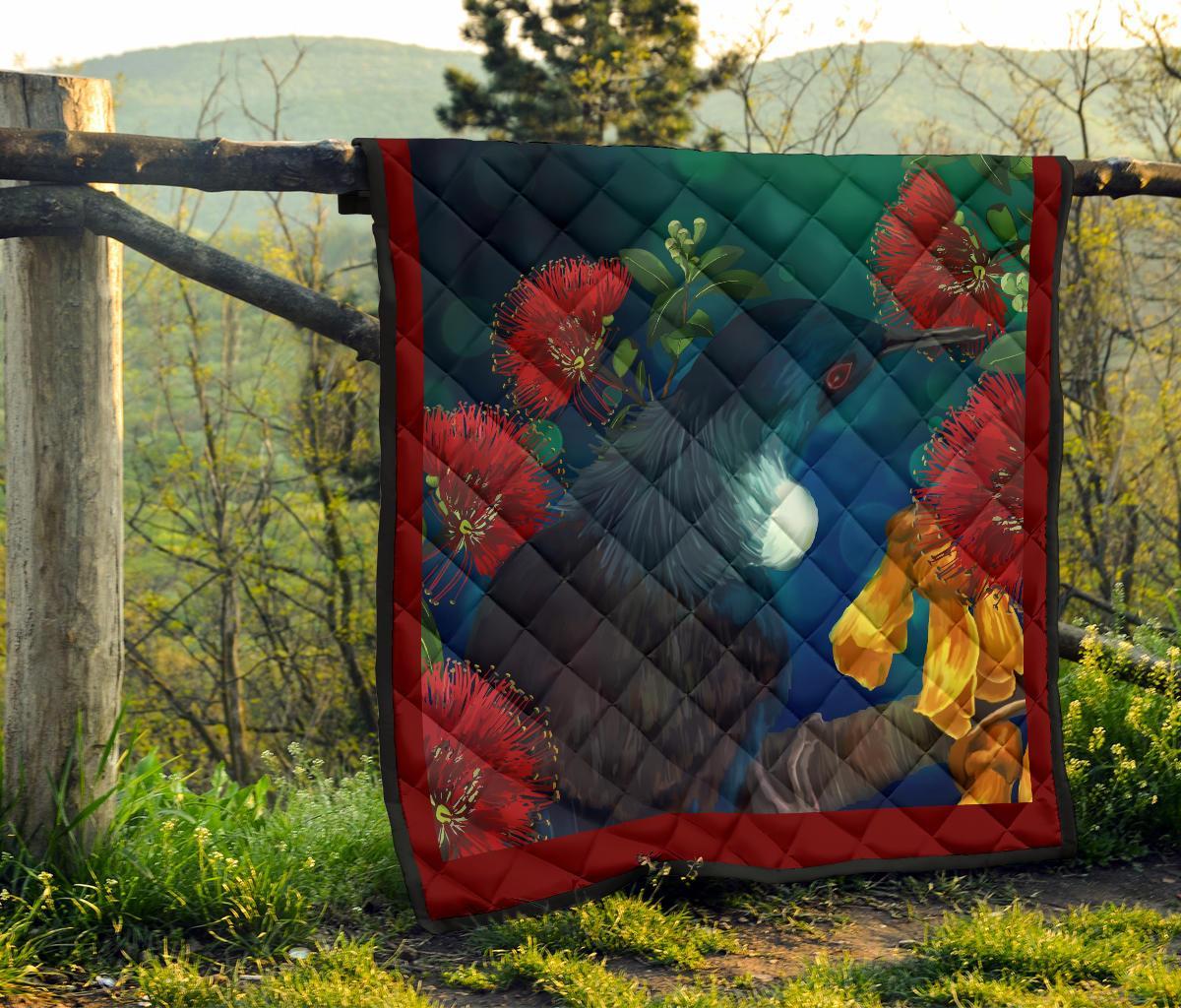 dreaming-tui-with-flowers-quilt