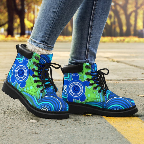 1staustrali-aboriginal-all-season-boots-aboriginal-turtle-family