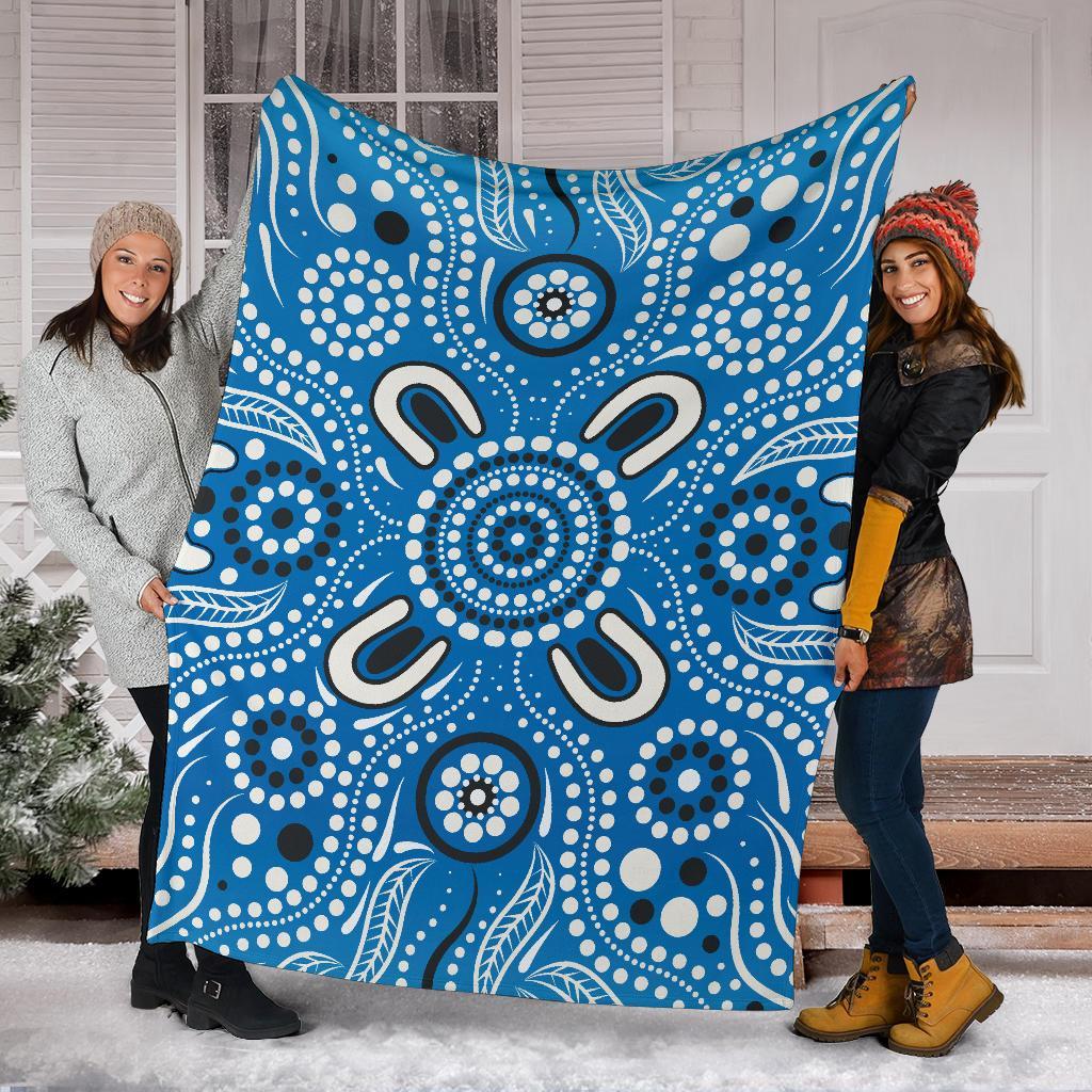 premium-blanket-indigenous-circle-dot-painting-blue-color