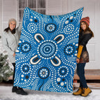 premium-blanket-indigenous-circle-dot-painting-blue-color