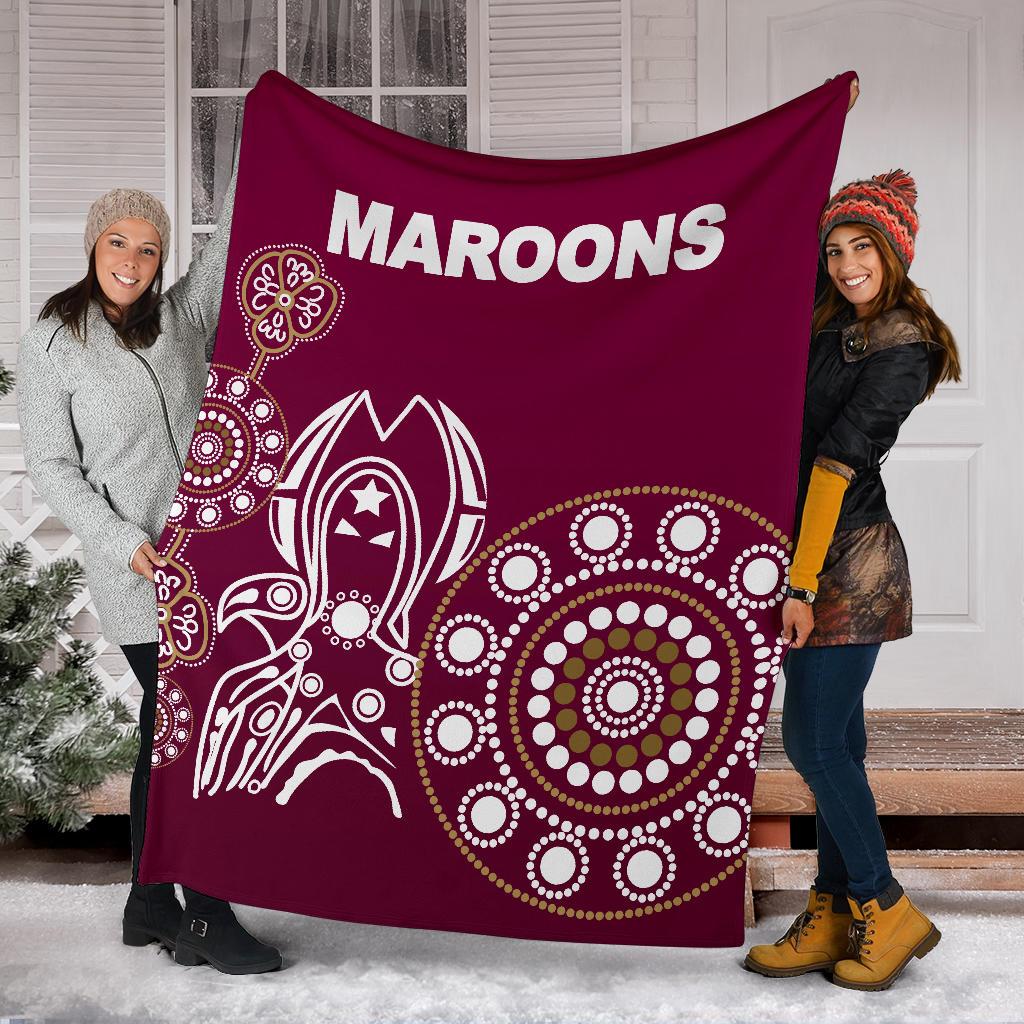 queensland-premium-blanket-maroons-simple-indigenous