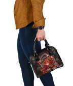 [Custom] Aboriginal Shoulder Handbag - Indigenous Fish Hand Art - Vibe Hoodie