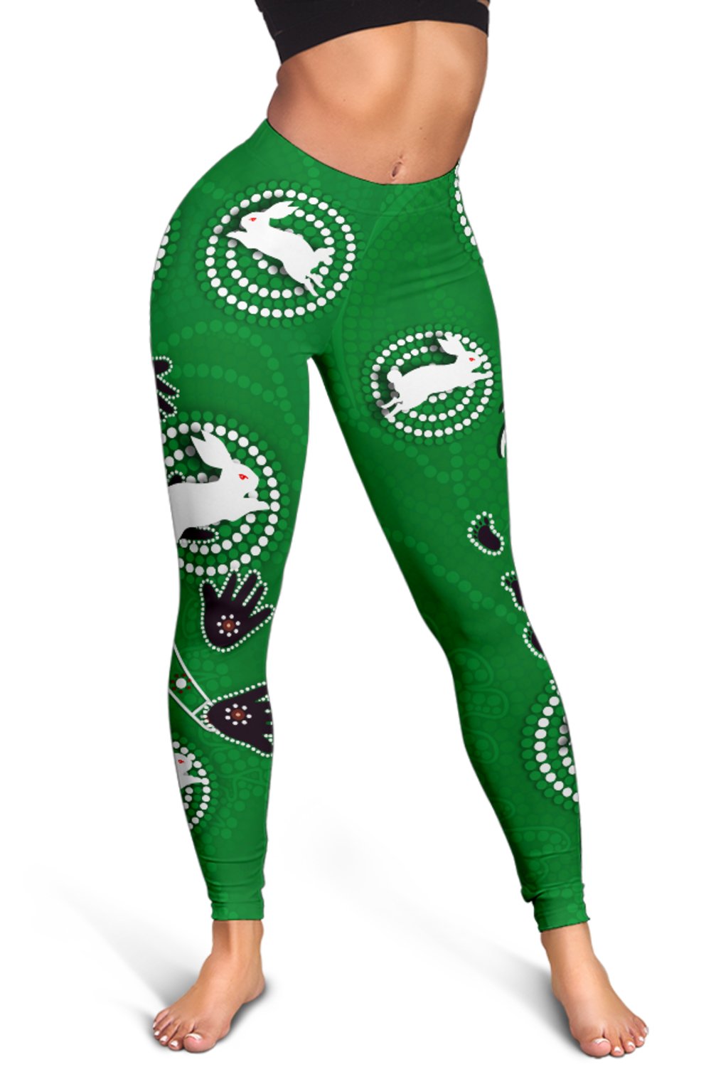 rabbitohs-forever-women-leggings-indigenous-green