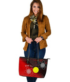 custom-aboriginal-leather-tote-bag-indigenous-circle-dot-painting-style