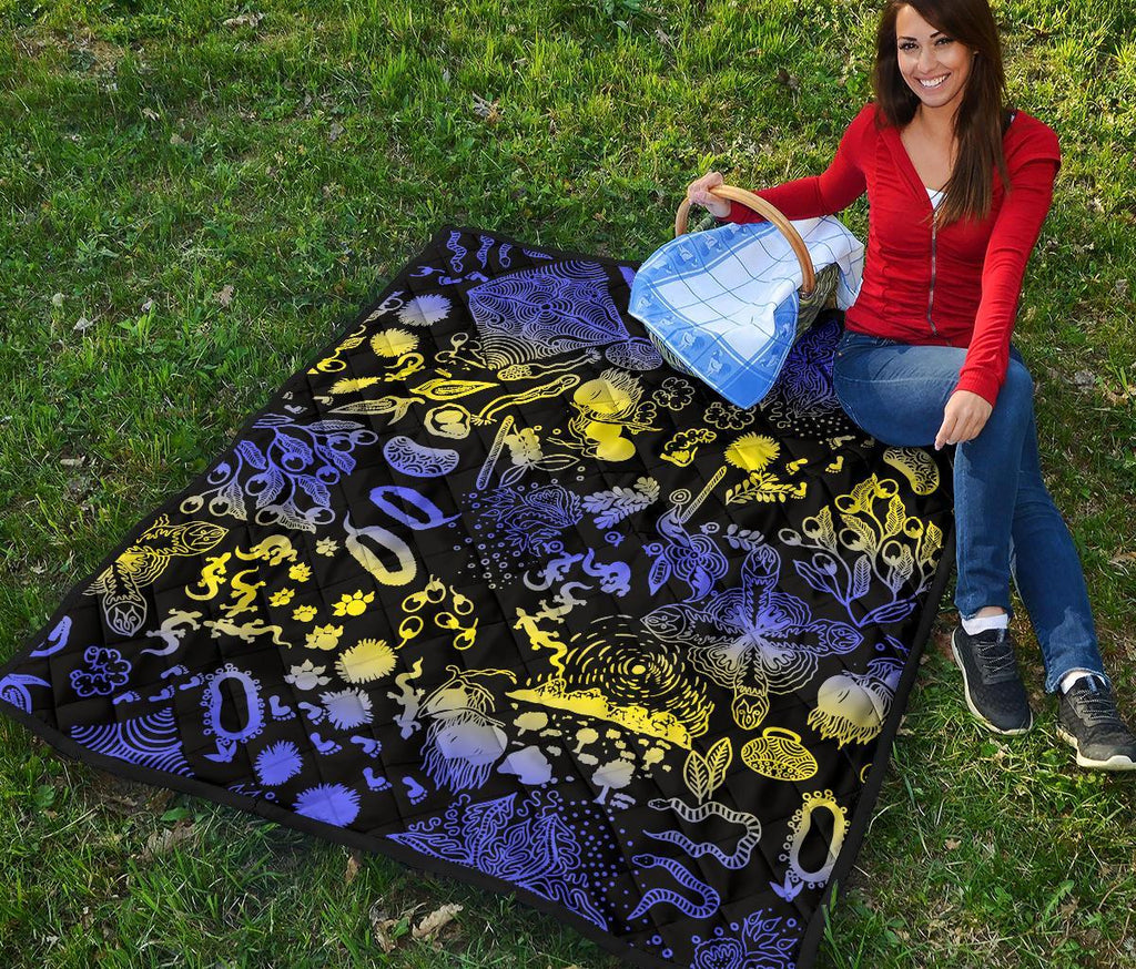 premium-quilt-australian-aboriginal-golden-wattle