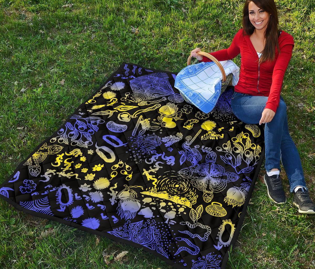 premium-quilt-australian-aboriginal-golden-wattle