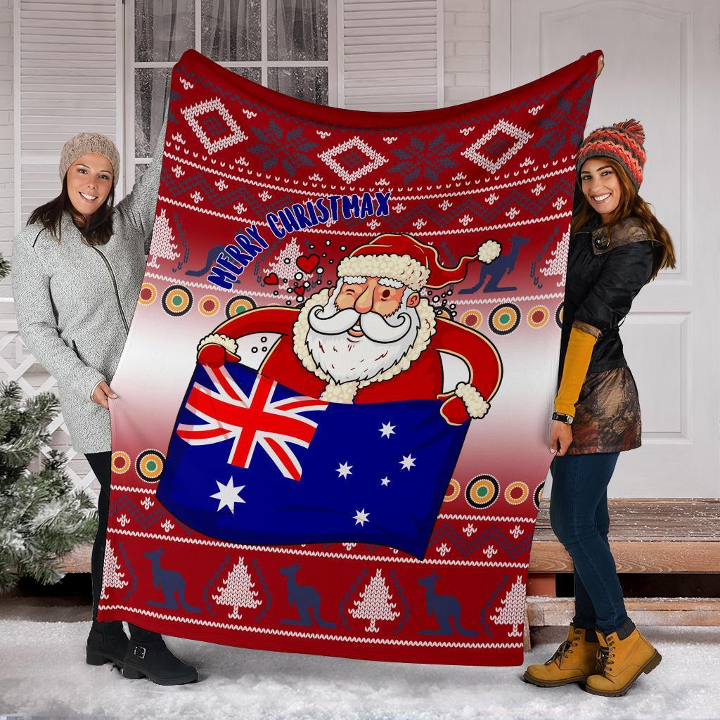 christmas-premium-blanket-australia-santa-claus-hold-the-flag-red