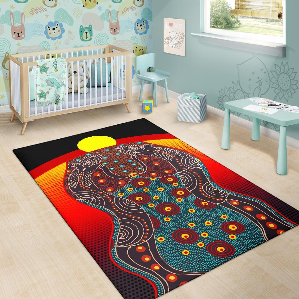 area-rug-aboriginal-sublimation-dot-pattern-style-red