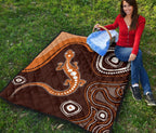 aboriginal-premium-quilt-australia-orange-lizard-aboriginal-art-1