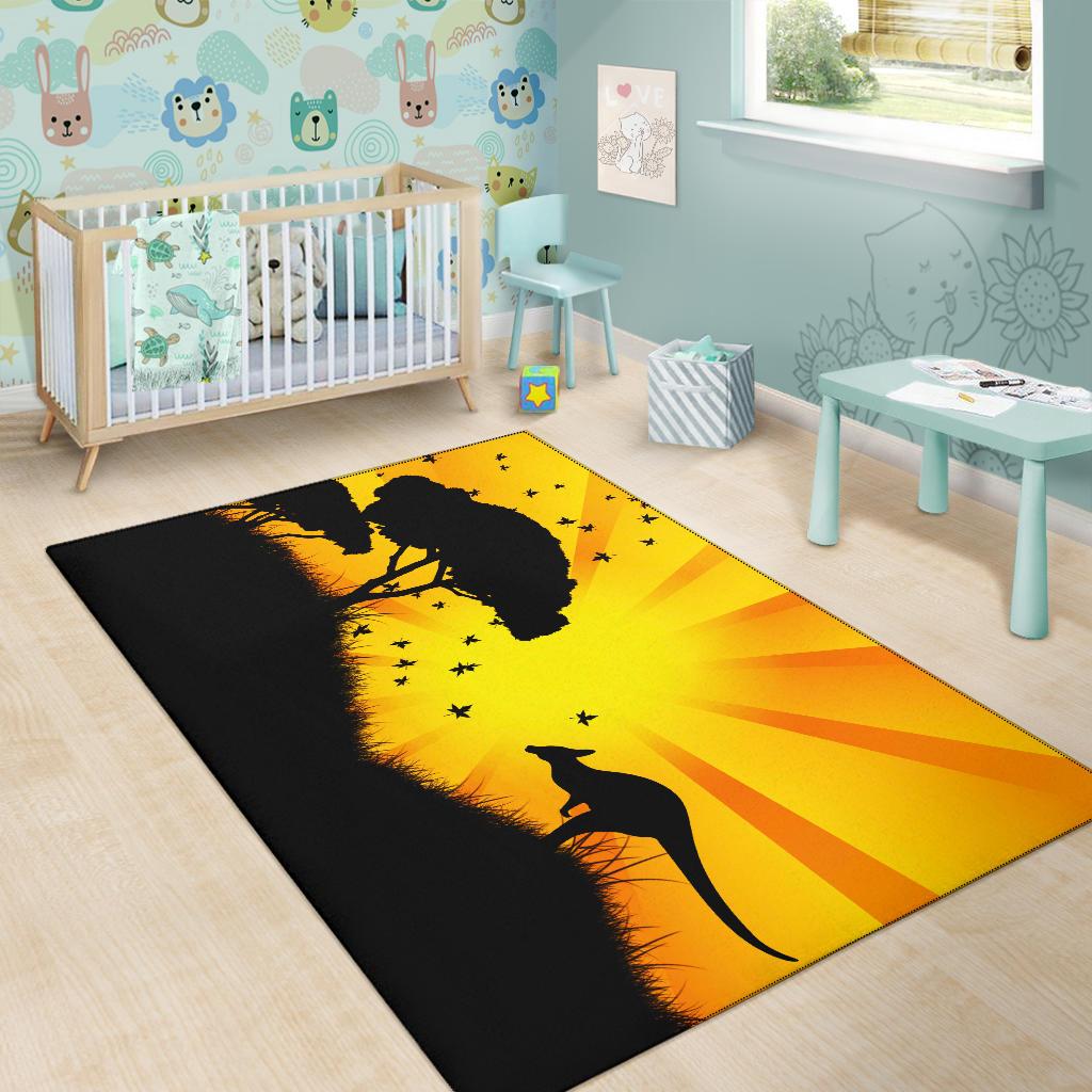 area-rug-kangaroo-rug-sunset-landscape-art